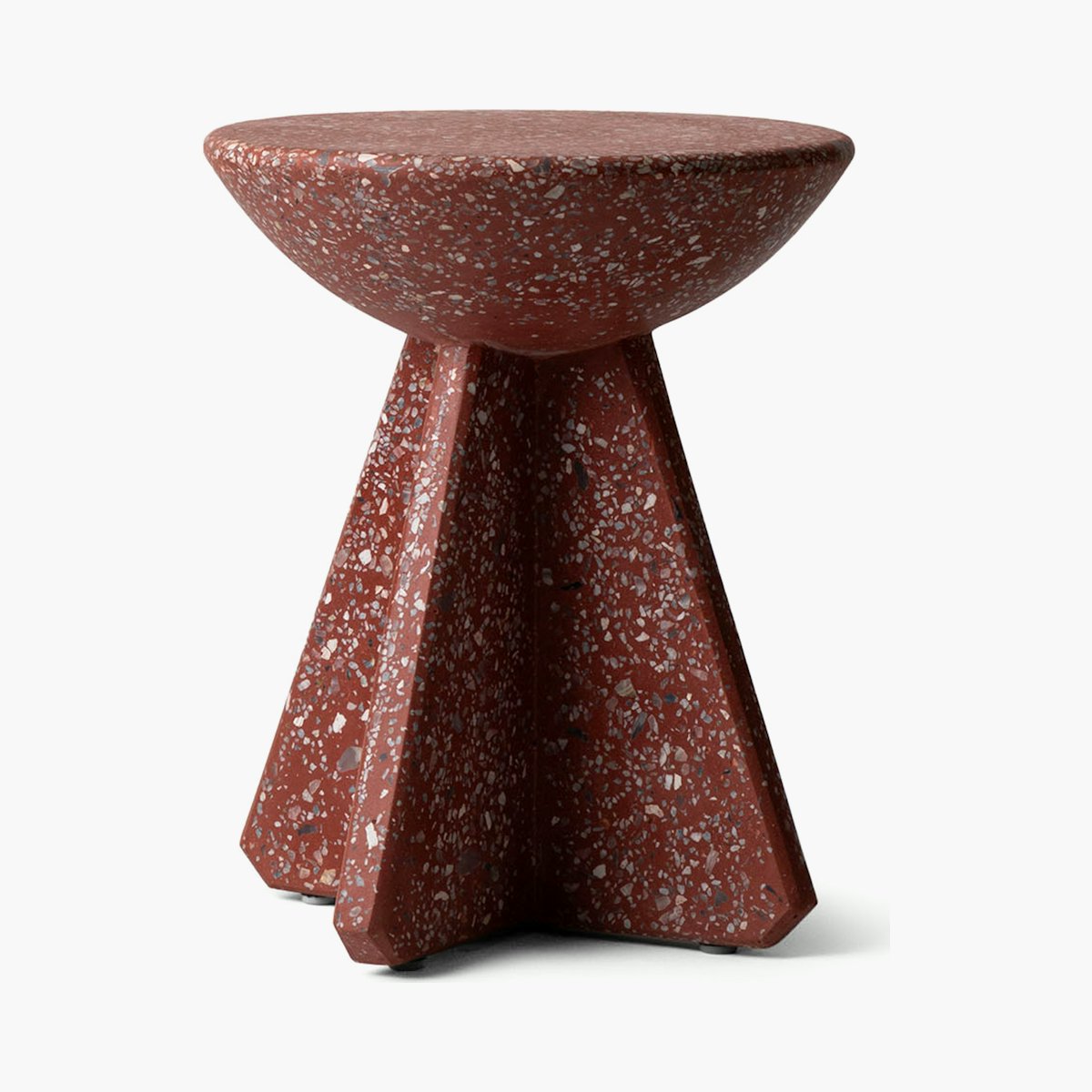 Tolo Side Table, Red Terrazzo