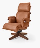 Ramus Lounge Chair - Comfort Leather,  Chestnut Brown,  Walnut,  Gunmetal