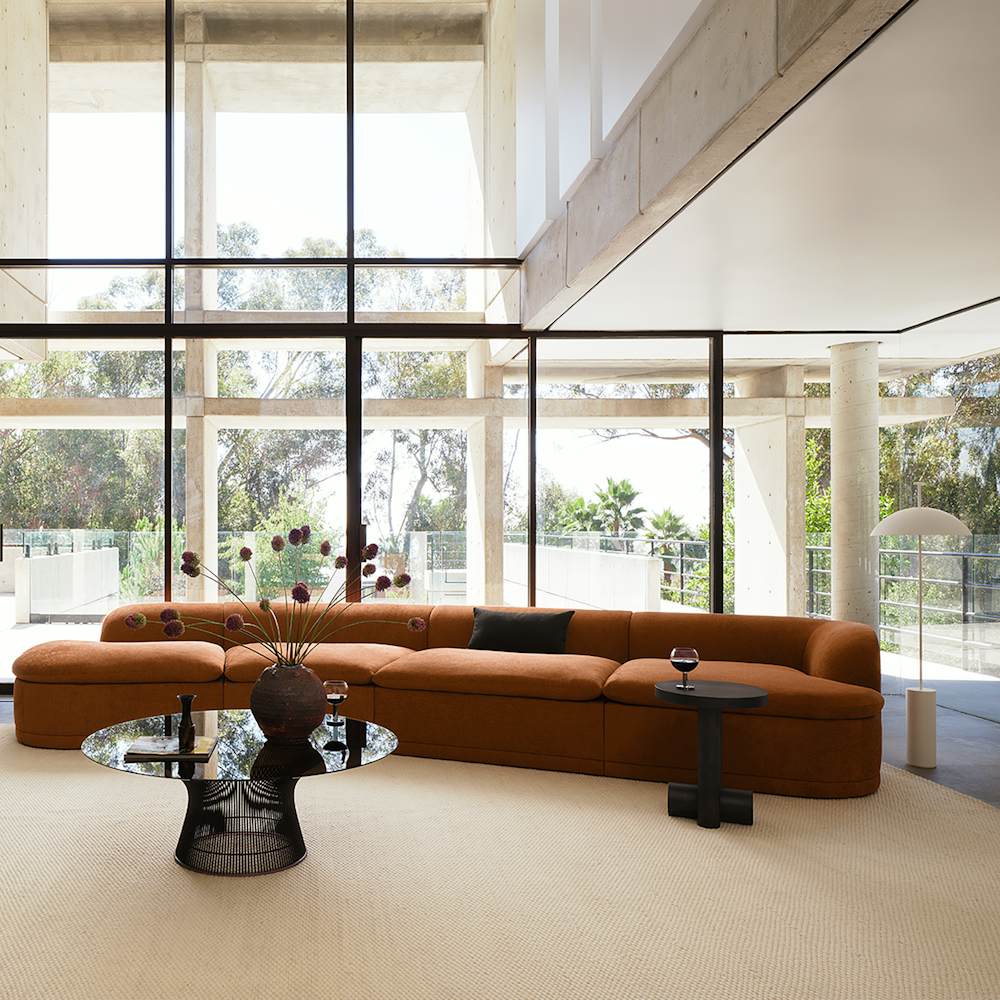 Atlason Composed Modular Sofa Open Sweep Sectional - 171", Crypton Robusta, Rattan, LAF