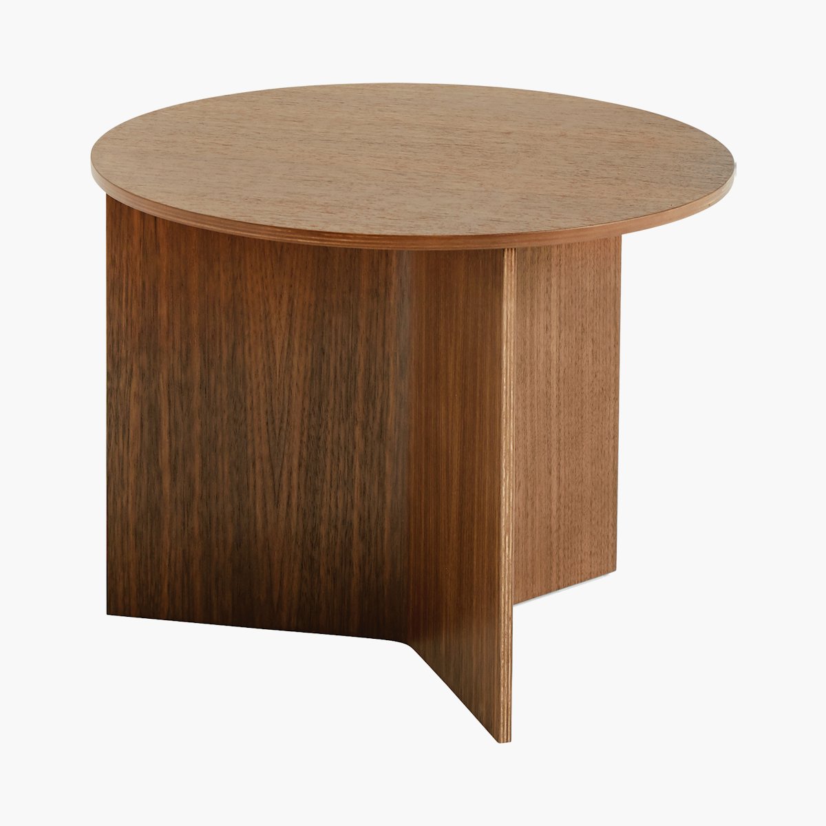Wood Slit Side Table, Walnut