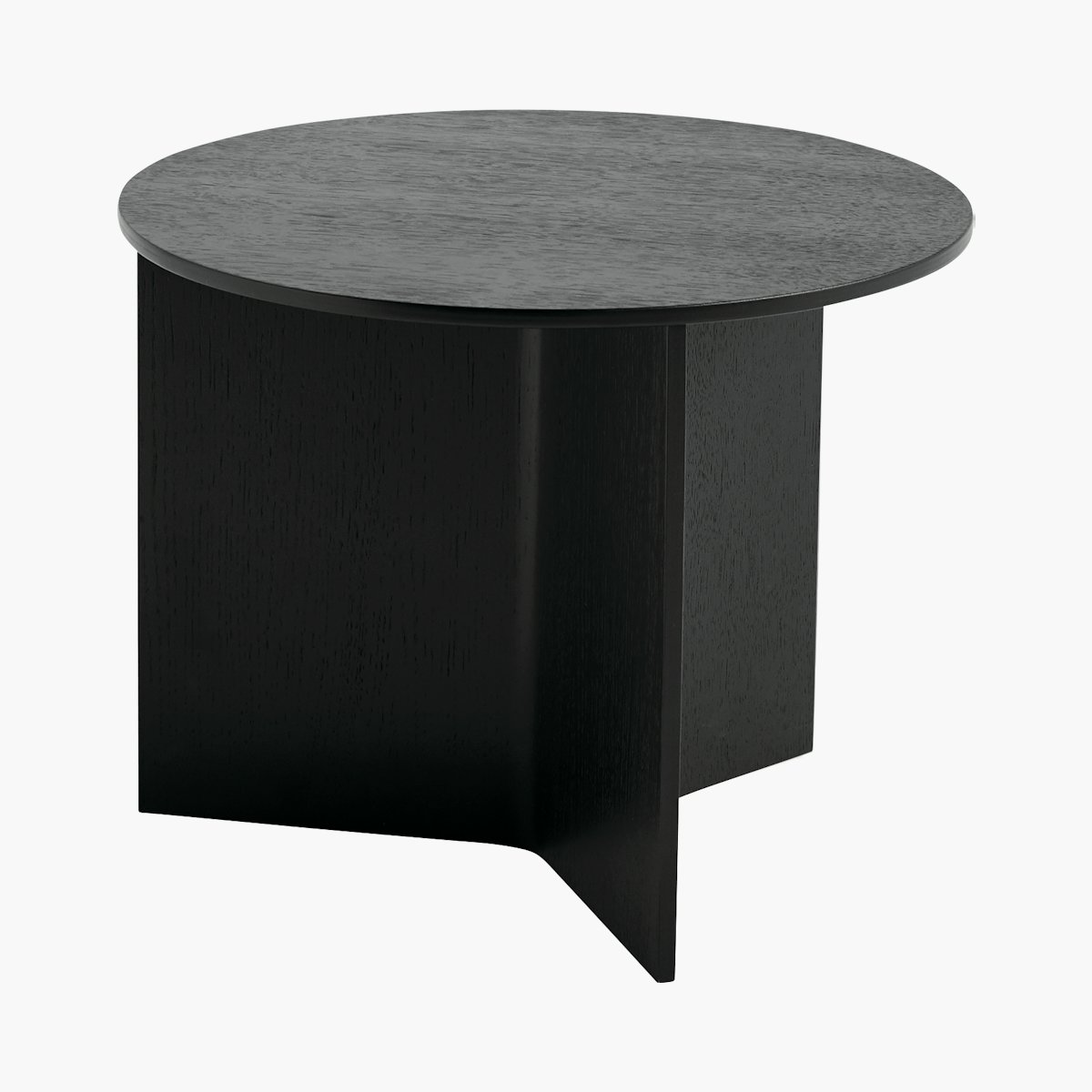 Wood Slit Side Table, Black