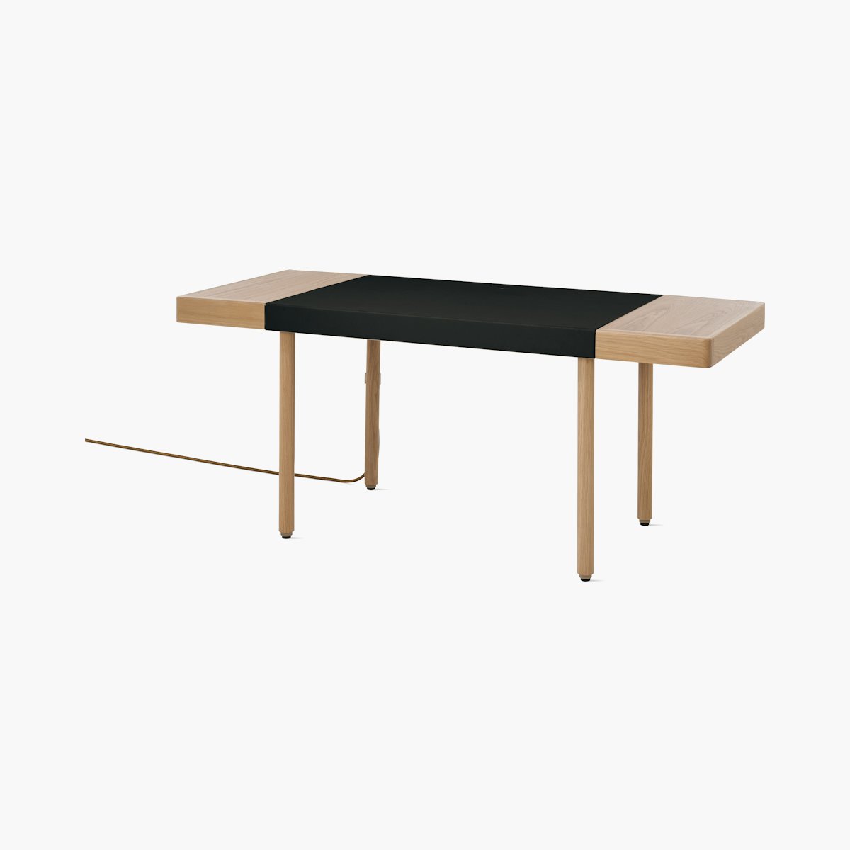 New Canaan Leatherwrap Sit-to-Stand Desk, 2 Drawers