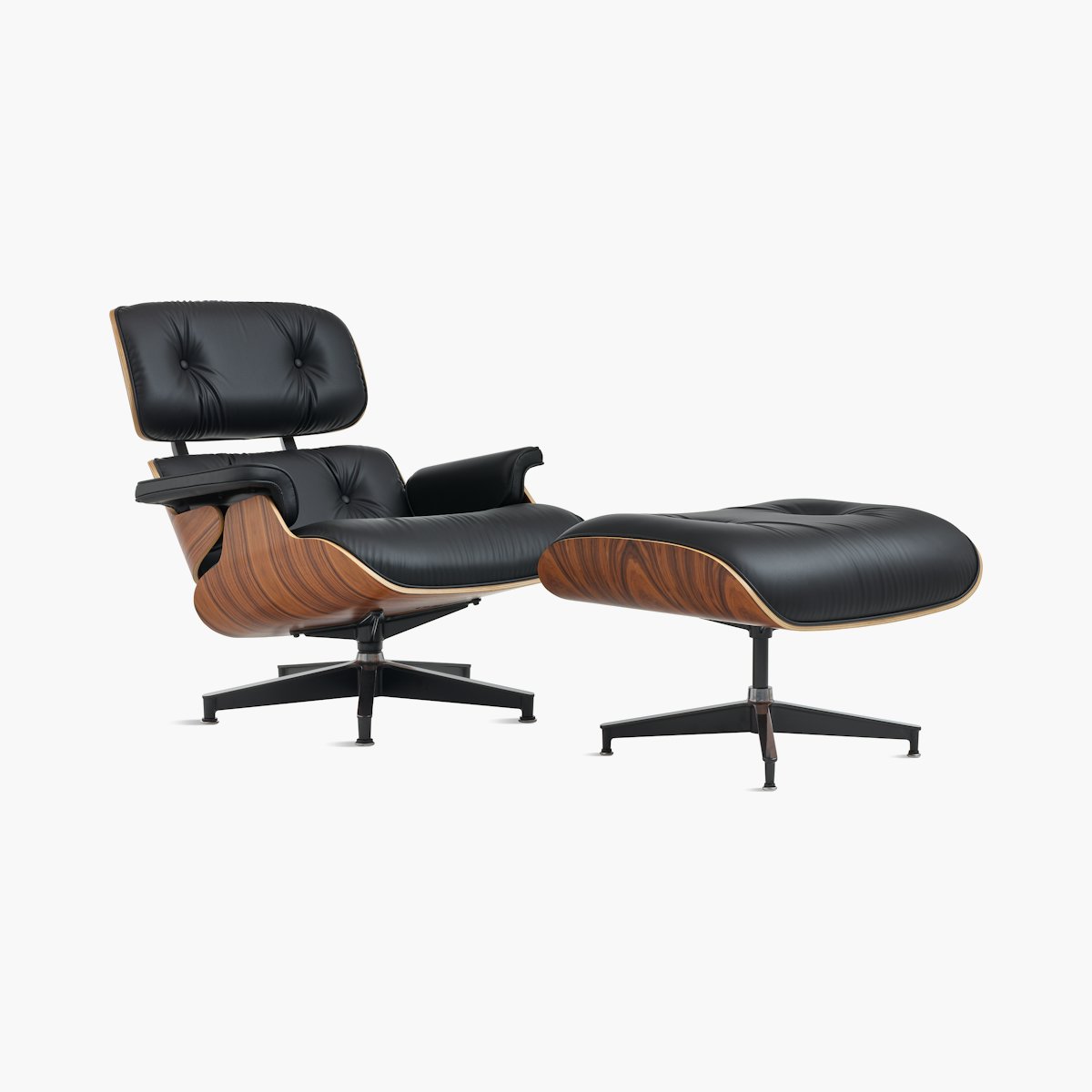 Eames Lounge Chair and Ottoman, Vegan Leather